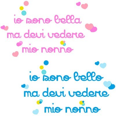Personalizzabile con nome io sono bella ma devi vedere mio nonno i miei nonni