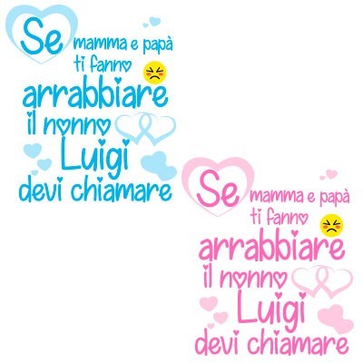 Personalizzato con nome se mamma e papà ti fanno arrabbiare il nonno i nonni devi chiamare