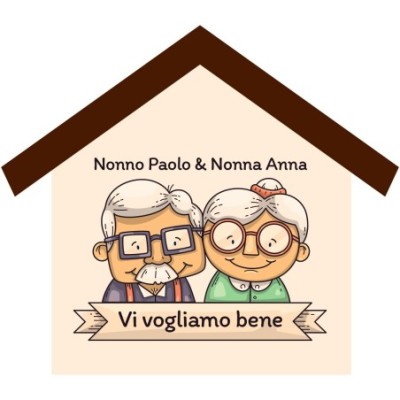 Personalizzato con nome nonni vi vogliamo bene