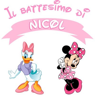 Il battesimo di con paperina e minnie
