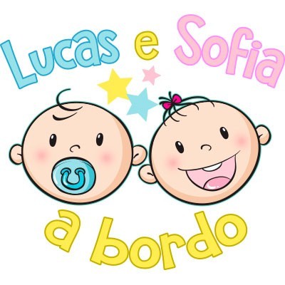 Gemelli maschio e femmina a bordo