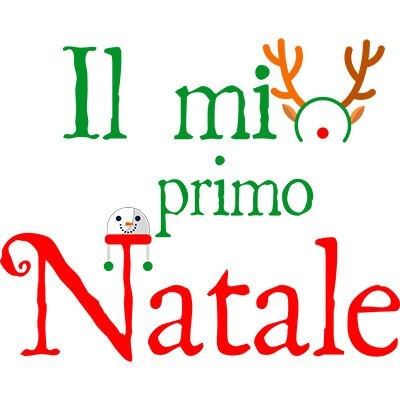 il mio primo natale con cappello da renna