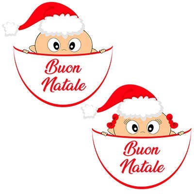 che esce dalla tasca con cappello di babbo natale buon natale