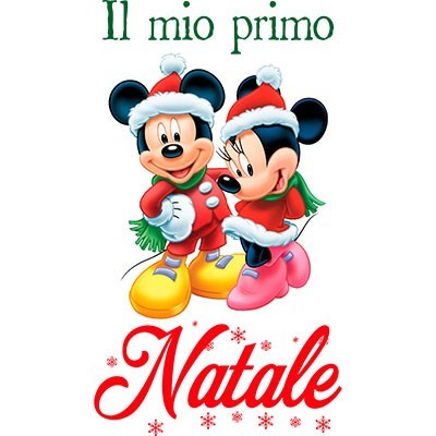 Personalizzabile con nome il mio primo natale con minnie e topolino