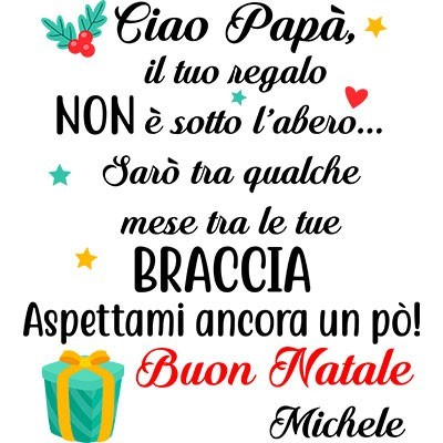 papà il tuo regalo sarà tra qualche mese tra le tue braccia