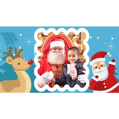 renna con babbo natale