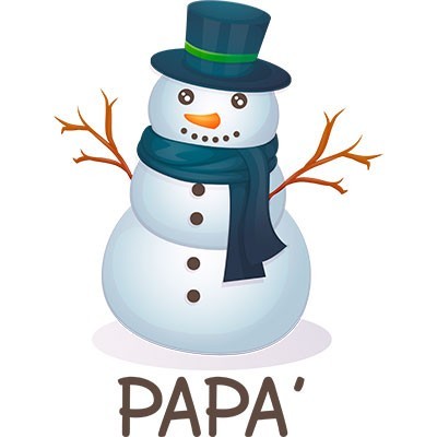 pupazzo di neve papà