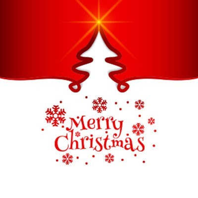 merry christmas con fiocchi di neve