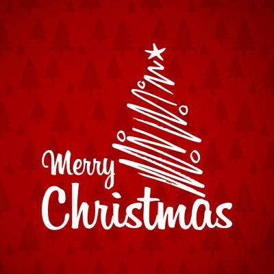 merry christmas con albero stilizzato