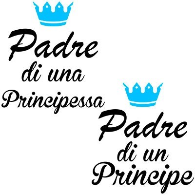 Padre di un principe padre di una principessa con corona