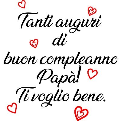Tanti auguri di buon compleanno papà ti voglio bene