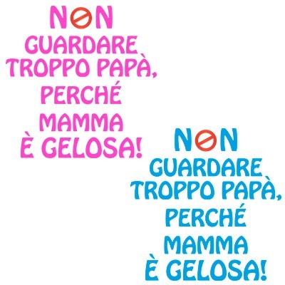 Non guardare troppo papà perchè mamma è gelosa