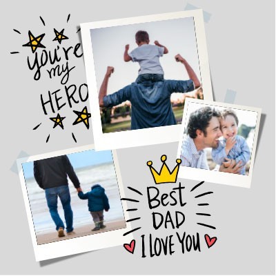 Personalizzato con foto you are my hero best dad i love you