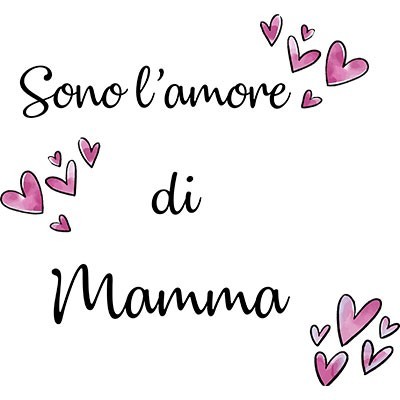 Sono l'amore di mamma cuori watercolor