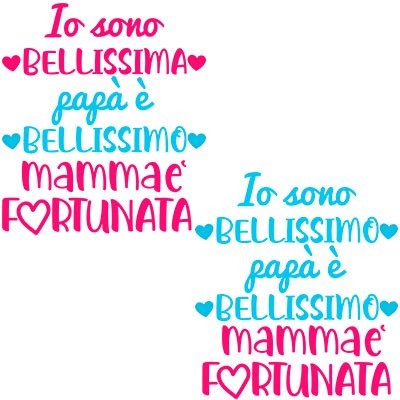 Io sono bellissimo papà è bellissimo mamma è fortunata
