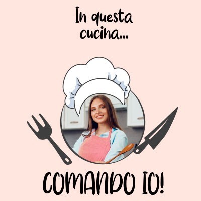 Personalizzato con foto in questa cucina comando io