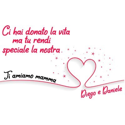 Personalizzato con nomi ci hai donato la vita ma tu rendi speciale la nostra ti amiamo mamma