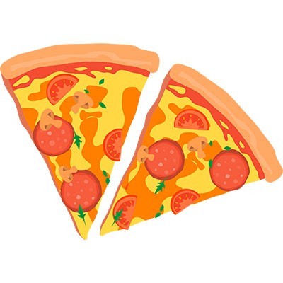 Due spicchi di pizza