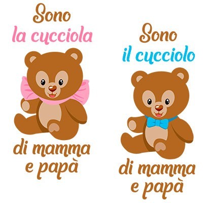 Sono il cucciolo la cucciola di mamma e papà