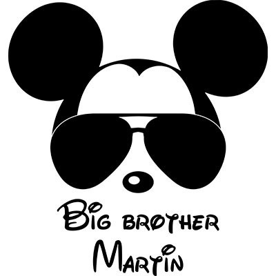 Personalizzata con nome big brother mickey