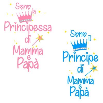 Sono la principessa il principe di mamma e papà
