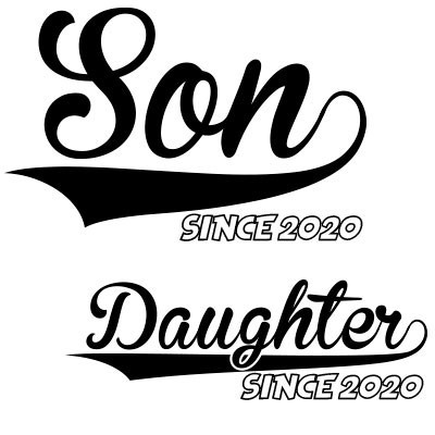 Personalizzato con anno daughter son since