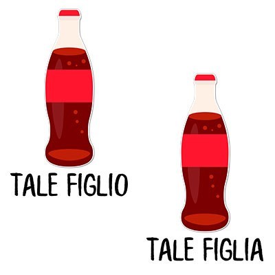 Tale figlio figlia con coca cola