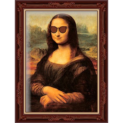 T-shirt con grafica La Gioconda
