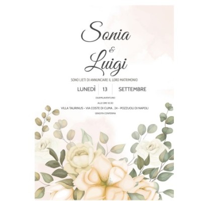 Peonie gialle e fondo watercolor in pvc riciclato