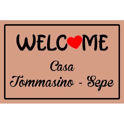 Personalizzato con nomi welcome casa