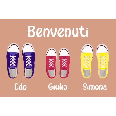 Personalizzato con nomi benvenuti sneakers