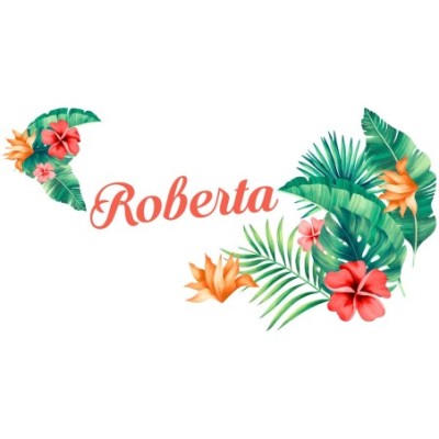 Fiori tropicali personalizzato con nome