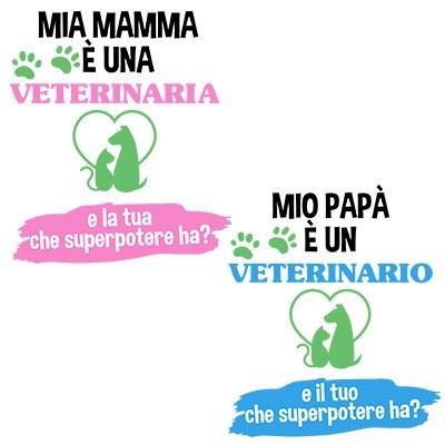 Il mio papà la mia mamma è un veterinario una veterinaria e il tuo la tua che superpotere ha