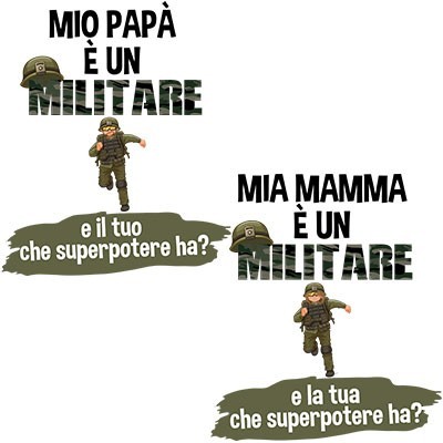 Il mio papà la mia mamma è un militare e il tuo la tua che superpotere ha