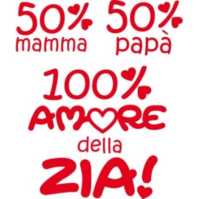 50% mamma 50% papà 100% amore di zio degli zii