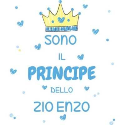 Sono il principe di zio degli zii con corona e cuoricini