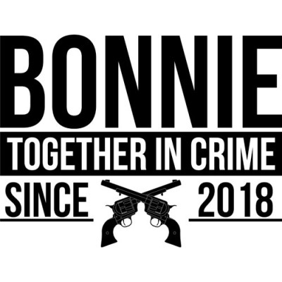 Personalizzato con anno Bonnie together in crime since
