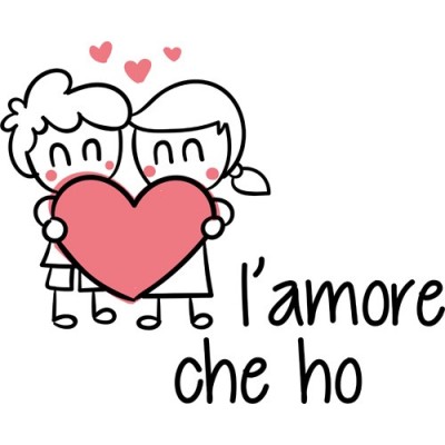 Personalizzabile con nome l'amore che ho con omini e cuore