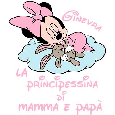 Baby minnie principessina di mamma e papà