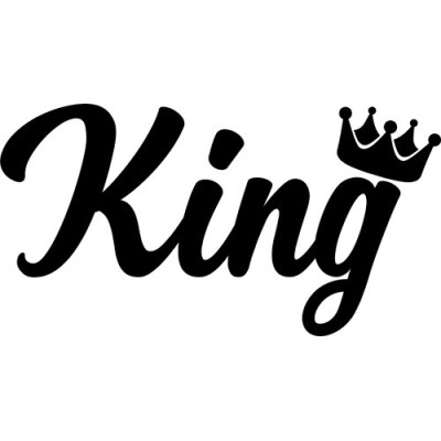 Personalizzabile con nome king con corona