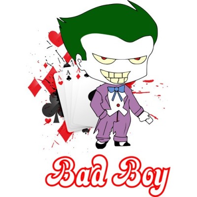 Personalizzabile con nome joker bad boy