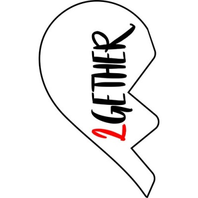 Personalizzabile con nome 2gether mezzo cuore