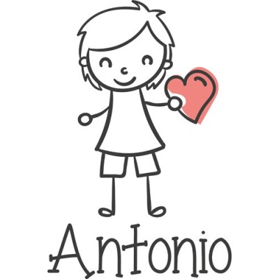 Personalizzato con nome omino con cuore