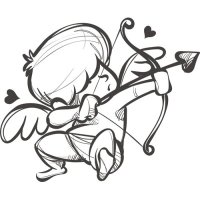 Personalizzabile con nome Cupido stilizzato
