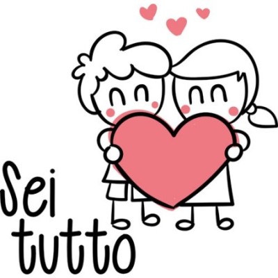Personalizzabile con nome sei tutto con omini e cuore