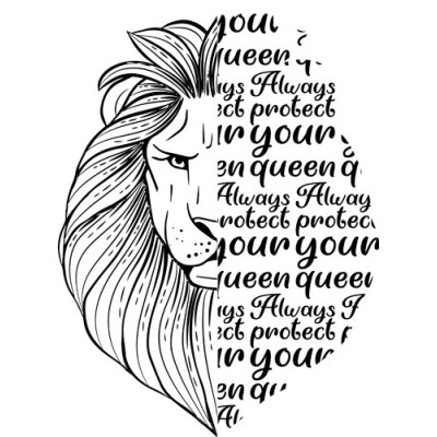 Personalizzabile con nome lion always protect your queen