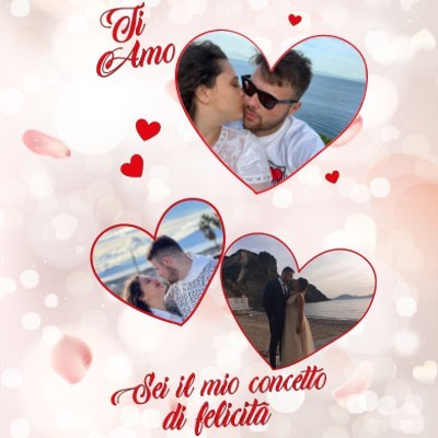 Personalizzata con foto nei cuori sei il mio concetto di felicità
